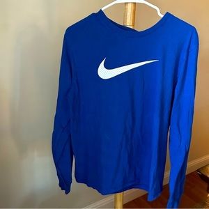 The Nike Tee Long Sleeve Blue Size Small